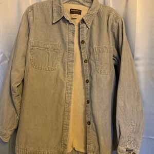 Wool lined corduroy button up